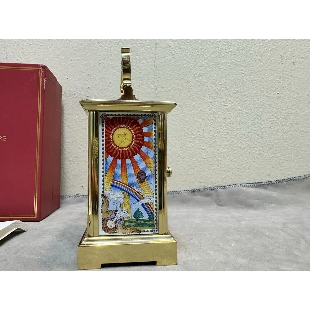 RARE Boxed Staffordshire Enamels Millennium Edition Miniature Mantel Clock
